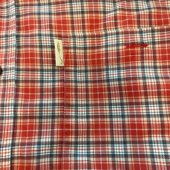 Bob Timberlake Men’s Long Sleeve Button Down Shirt. XLT Orange & White plaid - Picture 4 of 10